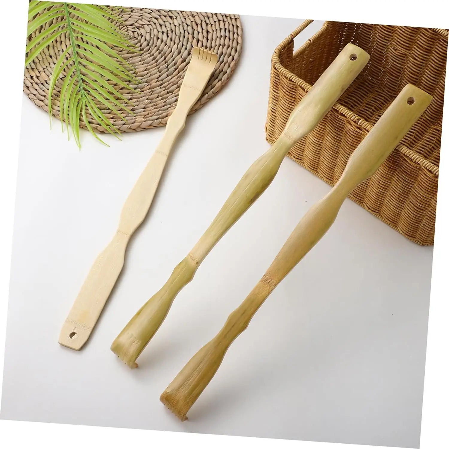 3-Pack Extra Long Back Scratchers - 18.3-Inch Bamboo Handle, Natural Massage Tool, Unique Gift for Men and Women 3-Pack Bamboo
