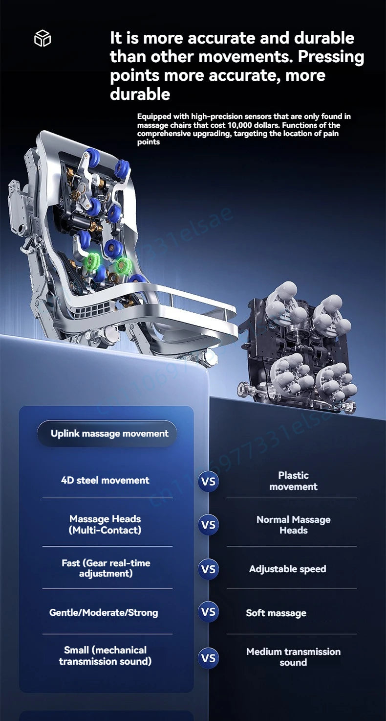 4D+6D Jade Massage Chair Full Body Daul Core Zero Gravity Stretch Shiatsu Massage Chairs with Heated Foot Rollers Body Scan