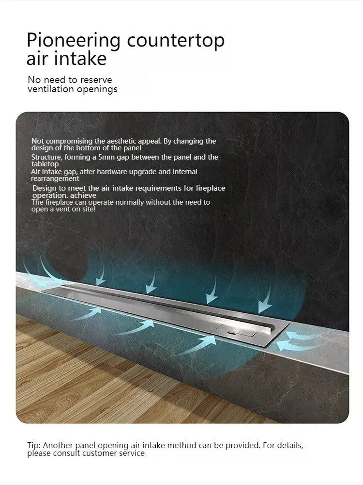 2025 Smart "Ambient Fireplace" with White Noise & Humidifier | 6D Holographic Flame & 10 Crackling Sound Effects | WiFi/Bluet