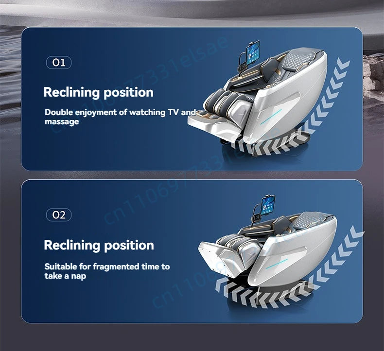 4D+6D Jade Massage Chair Full Body Daul Core Zero Gravity Stretch Shiatsu Massage Chairs with Heated Foot Rollers Body Scan