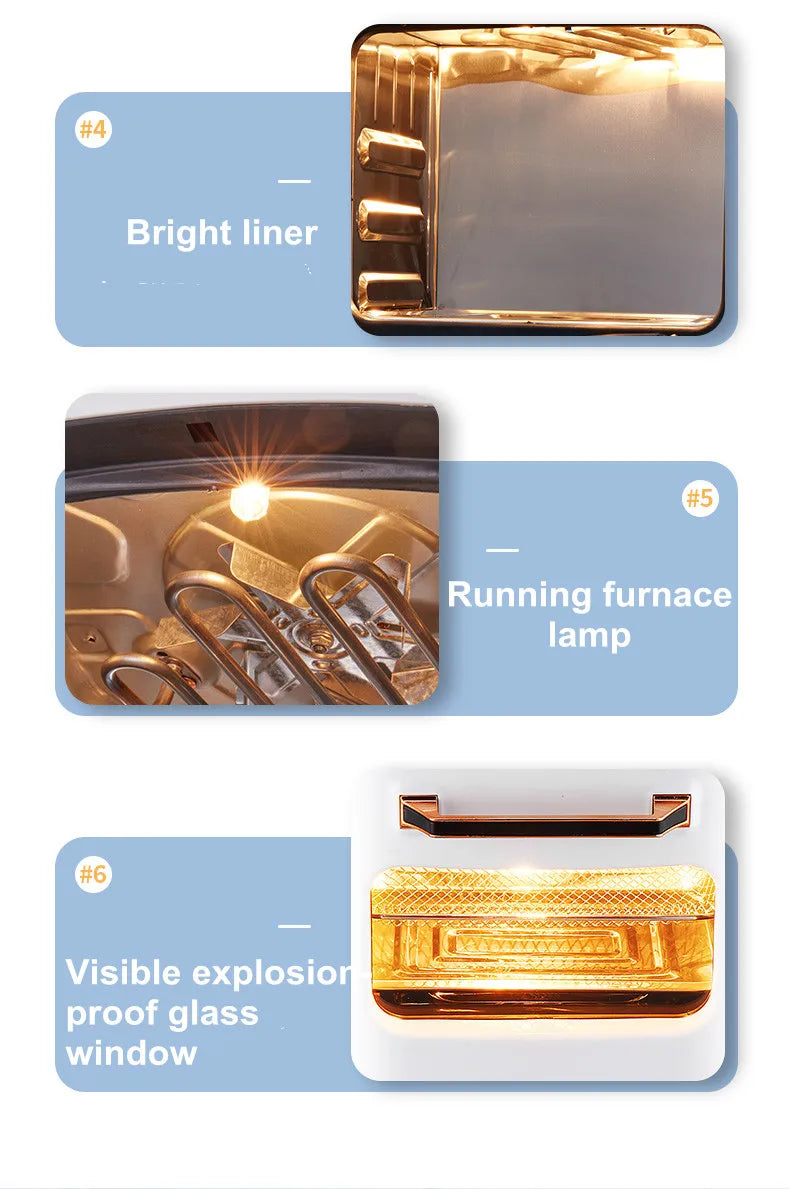Air Fryer Household Large Capacity 15L Visual Oil-free Smart Oven  Fries Machine 220V 110V US EU 1500W Chicken Frying