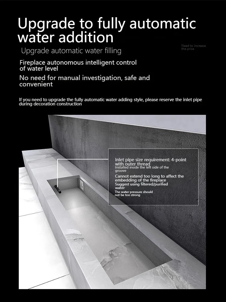 2025 Smart "Ambient Fireplace" with White Noise & Humidifier | 6D Holographic Flame & 10 Crackling Sound Effects | WiFi/Bluet