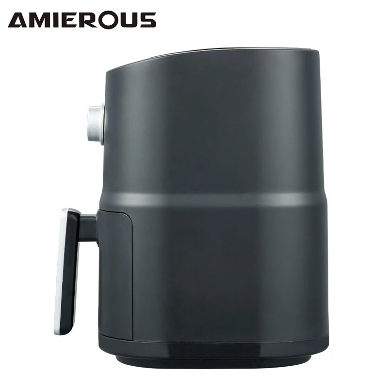 AMIEROUS Portable Air Fryer 24V DC 3.0L One-click Easy Operation Multicooker for Car Truck Travel RV Camping Black Quick & Easy