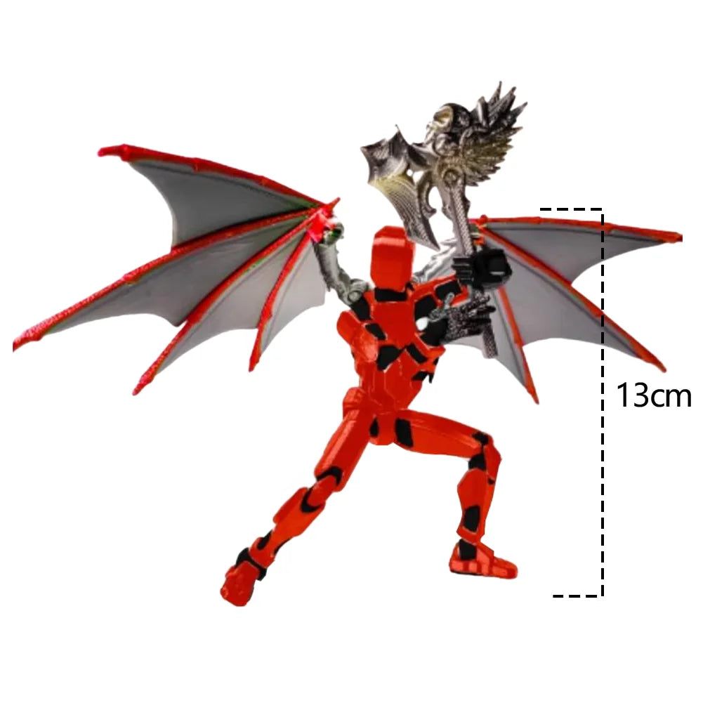 13 Multi-Jointed Action Figures with Multiple Accessories 3D Printed Action Figures Toys Movable Lucky 13 Action Figure Dummy