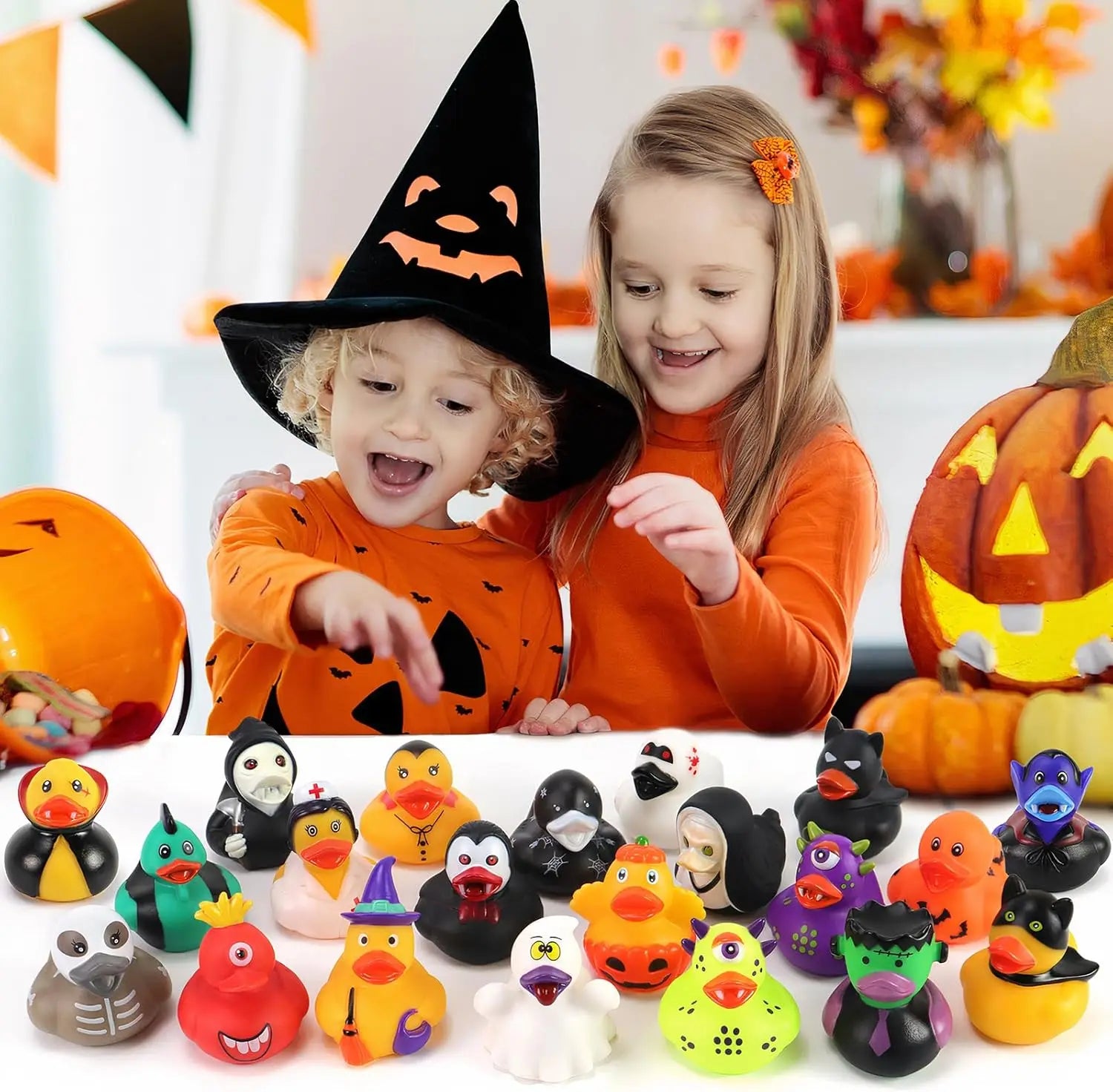 Halloween Rubber Ducks Bulk Halloween Style Ducks for Jeeps Ducking Trick or Treat Supplies Goodie Bag Fillers Party Favors