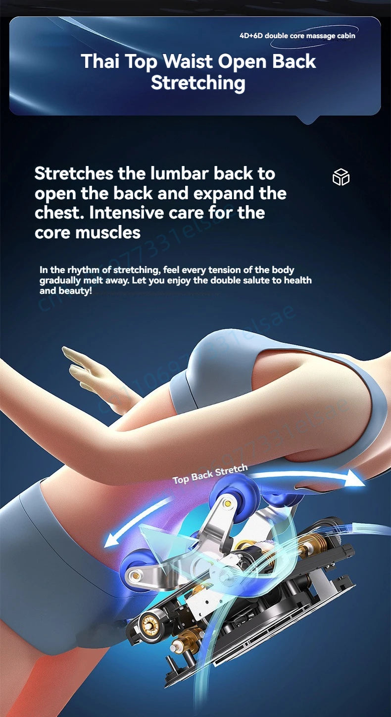 4D+6D Jade Massage Chair Full Body Daul Core Zero Gravity Stretch Shiatsu Massage Chairs with Heated Foot Rollers Body Scan