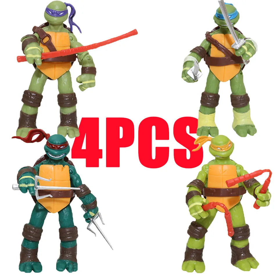 4 pcs or 6 pcs Teenage Mutant Ninja Turtles Action Figure TMNT  Limited Edition Action Figures Action Figures Movable Model Toy