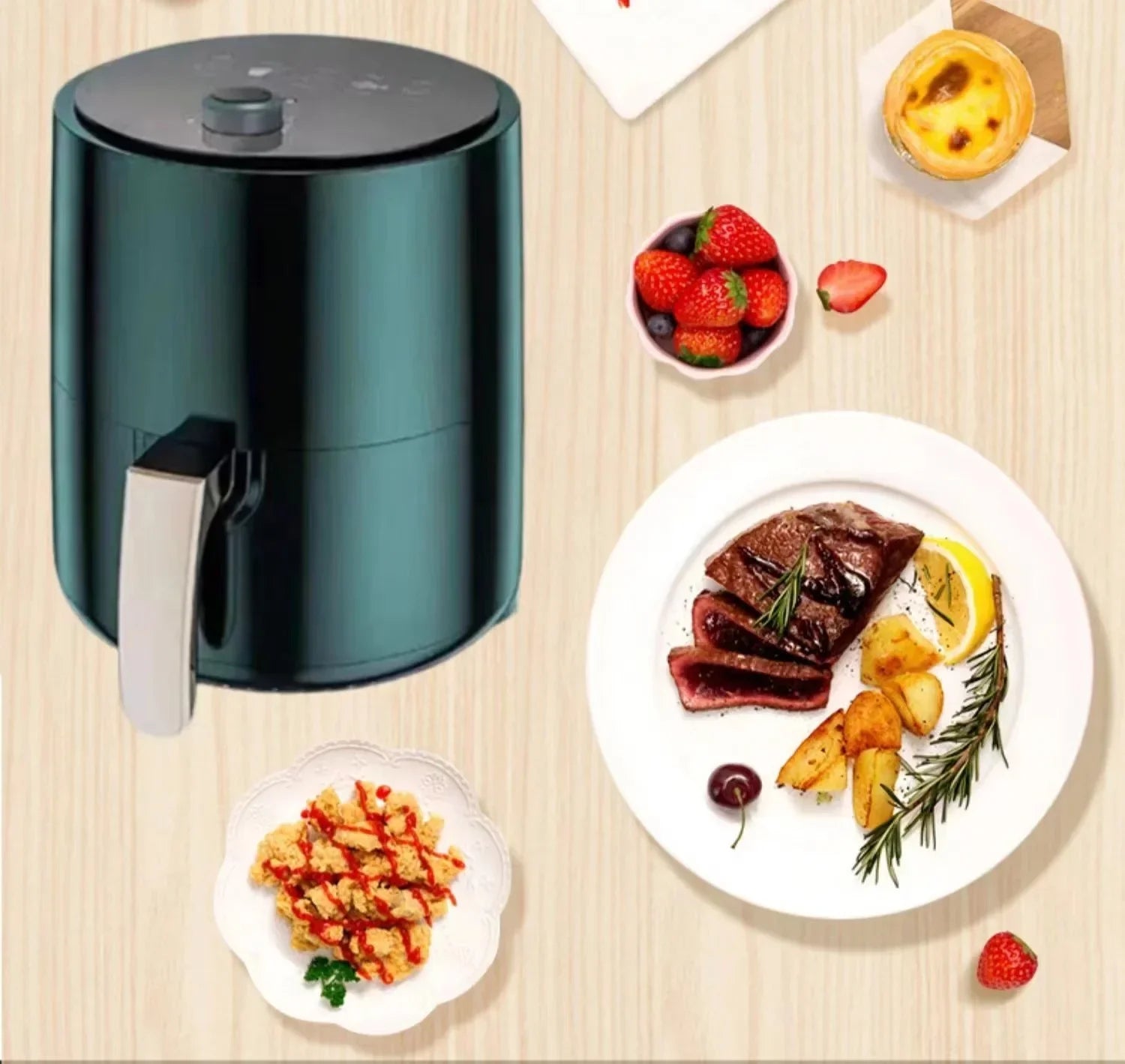 Air fryer multifunctional household high-capacity electric oven, fully automatic intelligent french fry machine