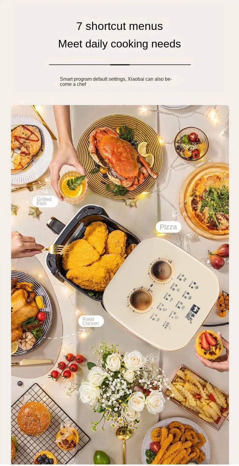 Air fryer multifunctional household high-capacity electric oven, fully automatic intelligent french fry machine