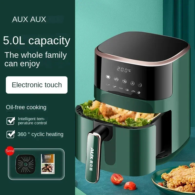 220V AUX Air Fryer and Oven Combo: Multifunctional, Fully Automatic, No Oil Technology, Easy-to-clean FC