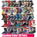 10/20/30Pairs random color Men Women Cartoon Anime Socks Christmas Halloween Novelty Funny Socks