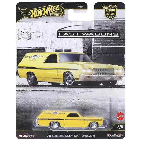 Hot Wheels Premium 2025 Car Culture Fast Wagons Hotwheels 1/64 Car Model Audi Rs Chevelle Volvo Mercedes-Benz Subaru Kids Toys