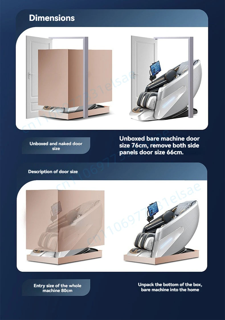 4D+6D Jade Massage Chair Full Body Daul Core Zero Gravity Stretch Shiatsu Massage Chairs with Heated Foot Rollers Body Scan