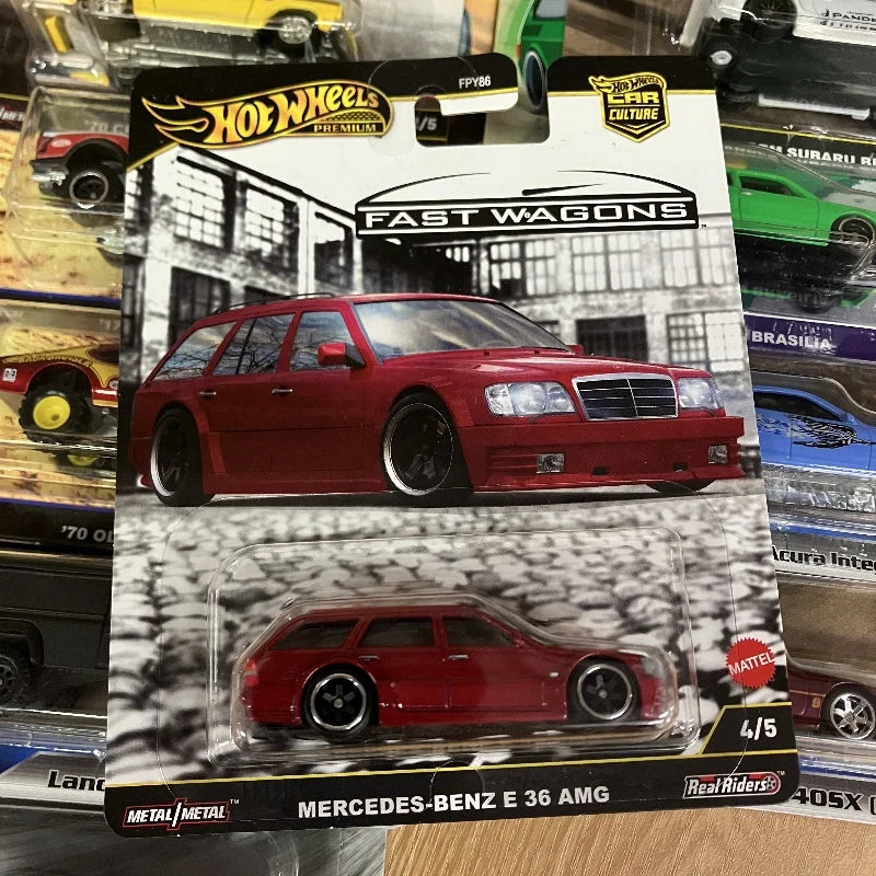 Hot Wheels Premium 2025 Car Culture Fast Wagons Hotwheels 1/64 Car Model Audi Rs Chevelle Volvo Mercedes-Benz Subaru Kids Toys