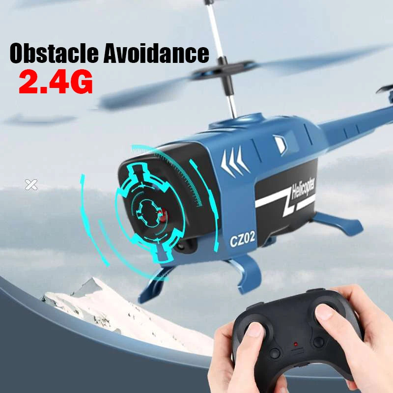 2.4G Rc Helicopters 3.5CH Remote Control Airplane with Lights Obstacle Avoidance  Drone Radio Controlled Plane Toys for Boy Gift