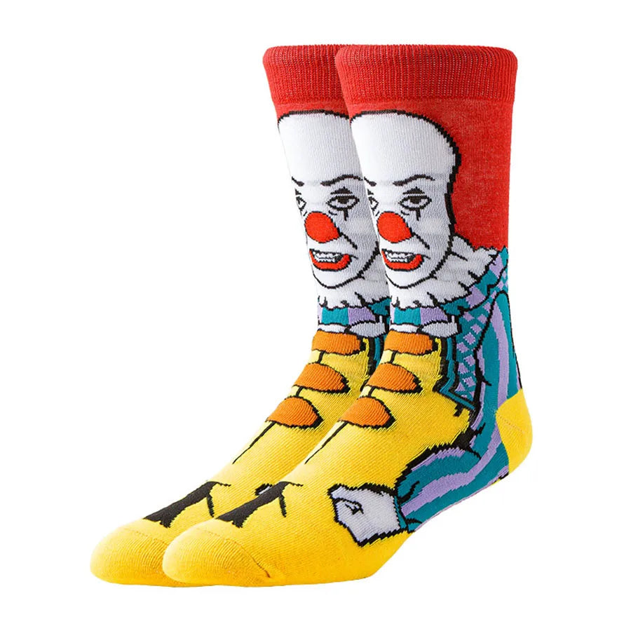 10/20/30Pairs random color Men Women Cartoon Anime Socks Christmas Halloween Novelty Funny Socks