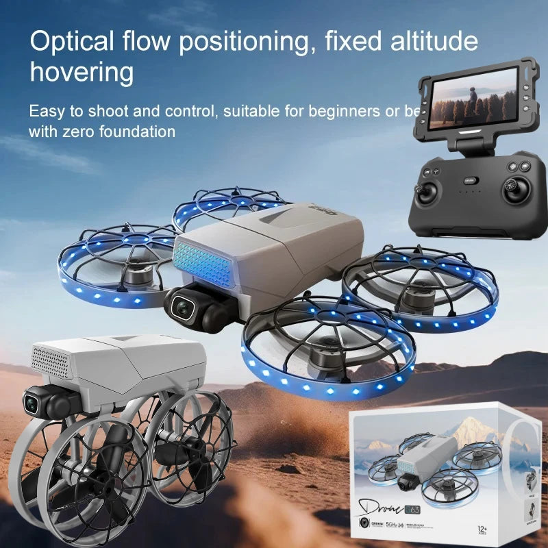 droneS 4k professional 10km  brushless optical flow folding dual mirror professional aerial photography with servo gimbal drone