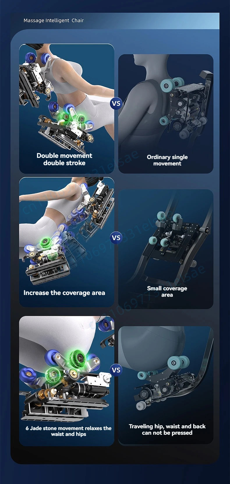 4D+6D Jade Massage Chair Full Body Daul Core Zero Gravity Stretch Shiatsu Massage Chairs with Heated Foot Rollers Body Scan