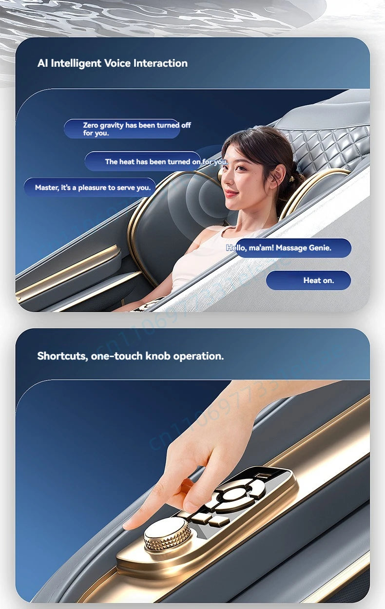 4D+6D Jade Massage Chair Full Body Daul Core Zero Gravity Stretch Shiatsu Massage Chairs with Heated Foot Rollers Body Scan