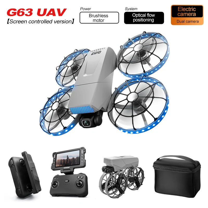 droneS 4k professional 10km  brushless optical flow folding dual mirror professional aerial photography with servo gimbal drone