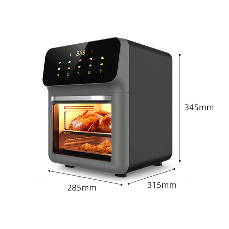 1350W 12L Air Fryer Oven - Multi-Functional Large Capacity, Oil-Free Health, Digital Touchscreen, Home Use, Easy Clean