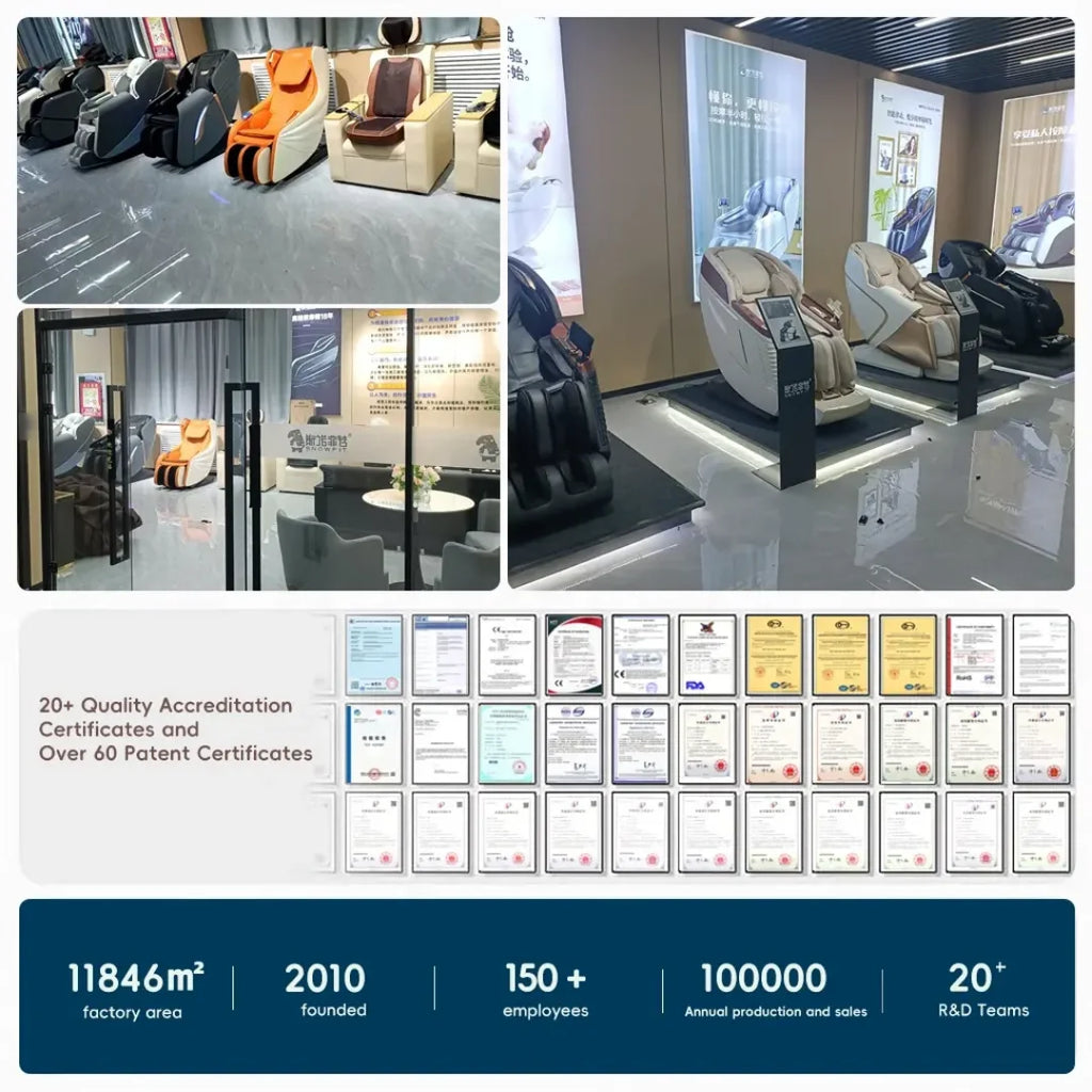 4D+6D Jade Massage Chair Full Body Daul Core Zero Gravity Stretch Shiatsu Massage Chairs with Heated Foot Rollers Body Scan