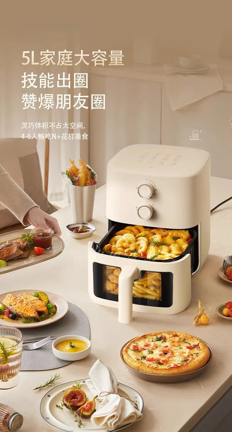 Air fryer household visual no-turn small electric fryer electric oven integrated 220V 1500W