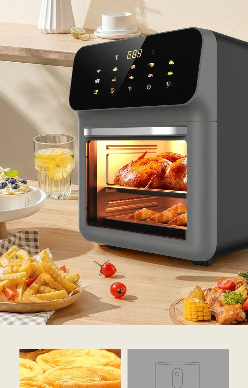1350W 12L Air Fryer Oven - Multi-Functional Large Capacity, Oil-Free Health, Digital Touchscreen, Home Use, Easy Clean