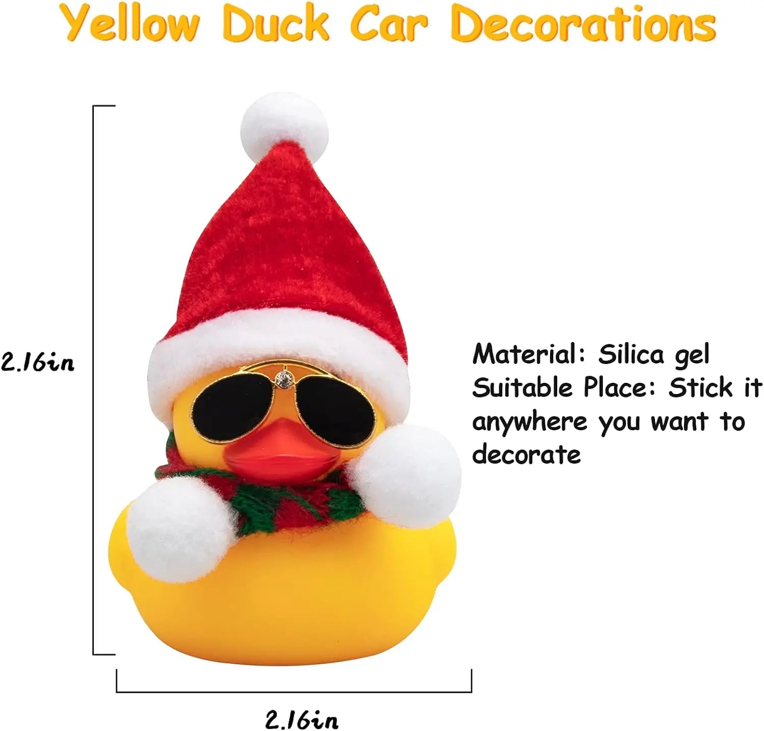 Christmas Motorcycle Accessories with Propeller Helmet Broken Wind Rubber Duck Toy Car Bicycle Small Yellow Duck Car Decoration
