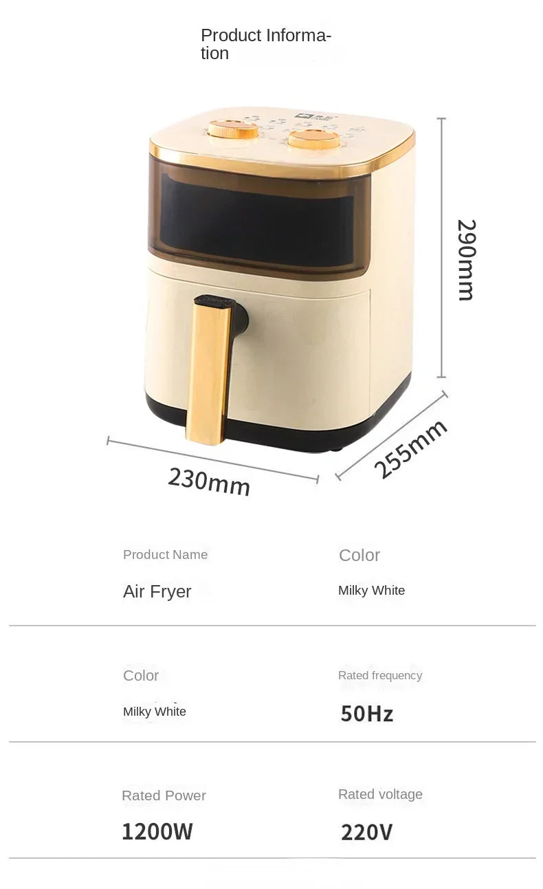 Air fryer multifunctional household high-capacity electric oven, fully automatic intelligent french fry machine