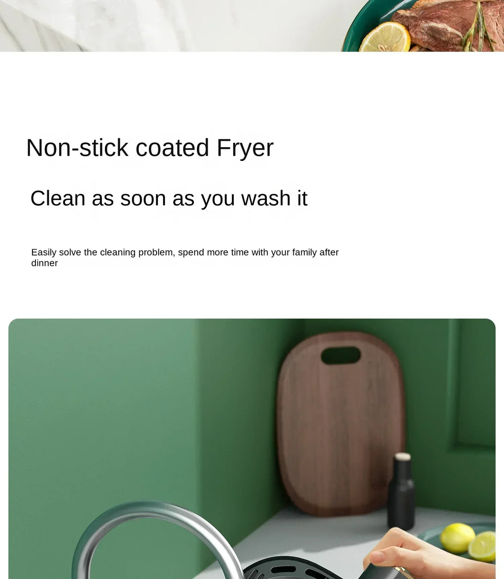 220V AUX Air Fryer and Oven Combo: Multifunctional, Fully Automatic, No Oil Technology, Easy-to-clean FC