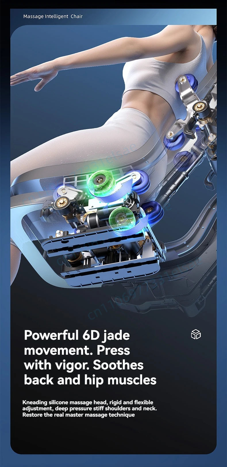 4D+6D Jade Massage Chair Full Body Daul Core Zero Gravity Stretch Shiatsu Massage Chairs with Heated Foot Rollers Body Scan