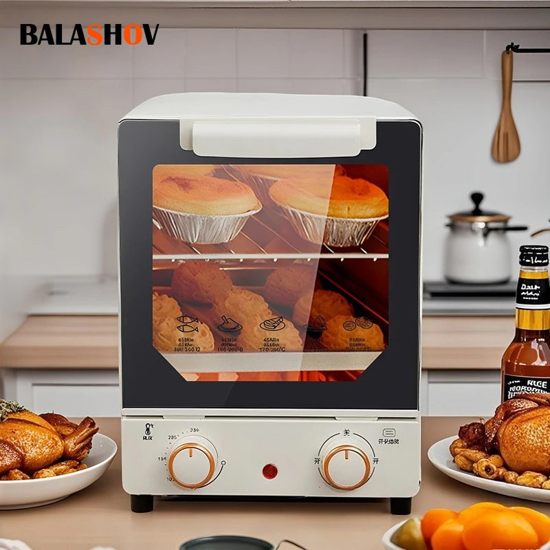 12L Large Capacity Electric Air Fryer Toaster Oven Mechanical Household Kitchen 360° Baking Convection Oven Oil-Free Deep Fryer
