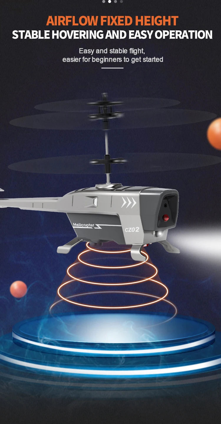 2.4G Rc Helicopters 3.5CH Remote Control Airplane with Lights Obstacle Avoidance  Drone Radio Controlled Plane Toys for Boy Gift