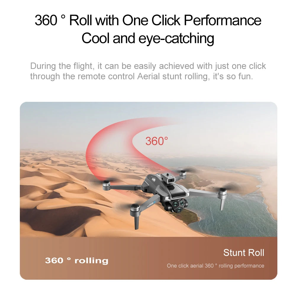 2025 New Drone with 4K Dual Camera Professional Video Drone Quadcopter 360 Intelligent Obstacle Avoidance for Gift Drone