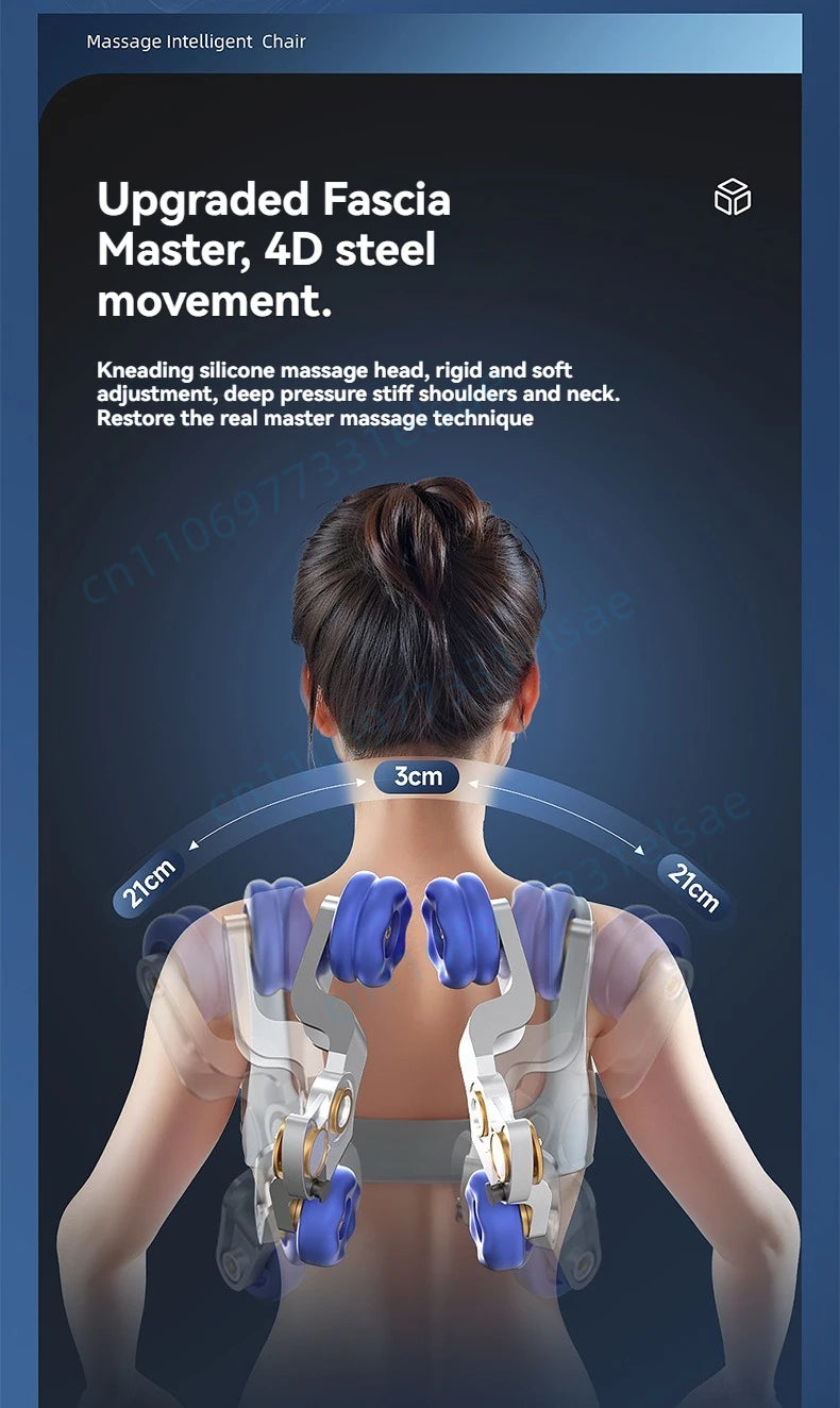 4D+6D Jade Massage Chair Full Body Daul Core Zero Gravity Stretch Shiatsu Massage Chairs with Heated Foot Rollers Body Scan