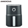 AMIEROUS Portable Air Fryer 24V DC 3.0L One-click Easy Operation Multicooker for Car Truck Travel RV Camping Black Quick & Easy