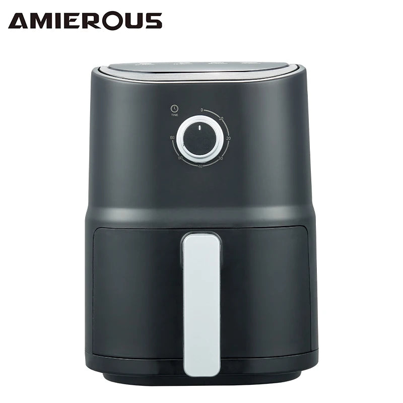 AMIEROUS Portable Air Fryer 24V DC 3.0L One-click Easy Operation Multicooker for Car Truck Travel RV Camping Black Quick & Easy