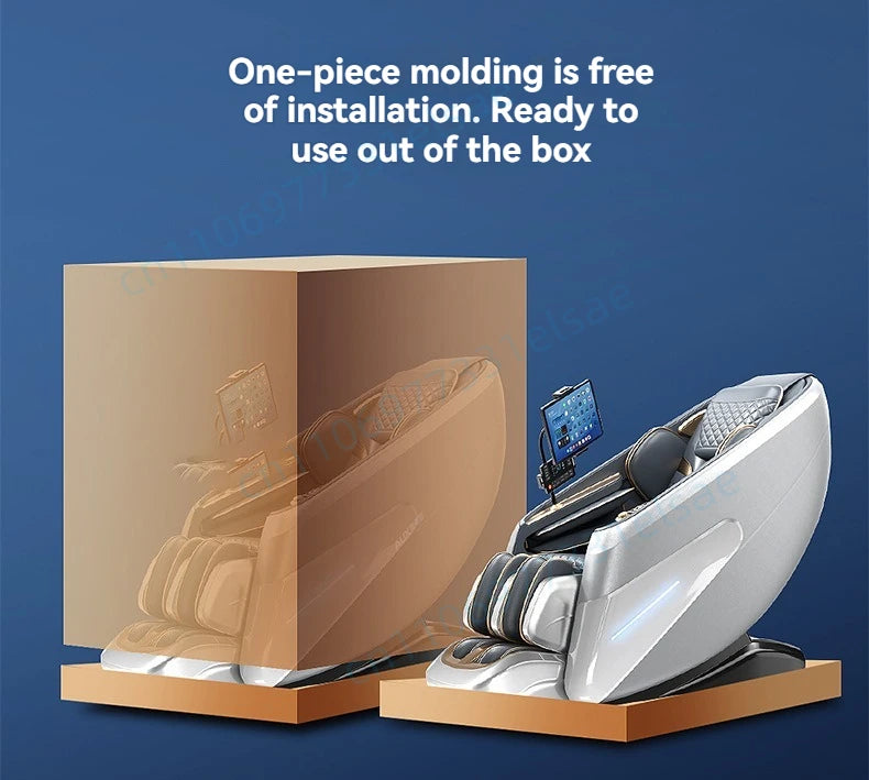 4D+6D Jade Massage Chair Full Body Daul Core Zero Gravity Stretch Shiatsu Massage Chairs with Heated Foot Rollers Body Scan