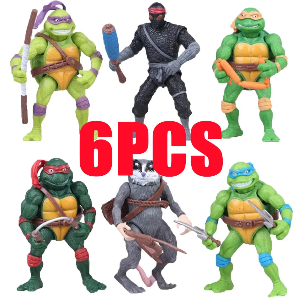 4 pcs or 6 pcs Teenage Mutant Ninja Turtles Action Figure TMNT  Limited Edition Action Figures Action Figures Movable Model Toy