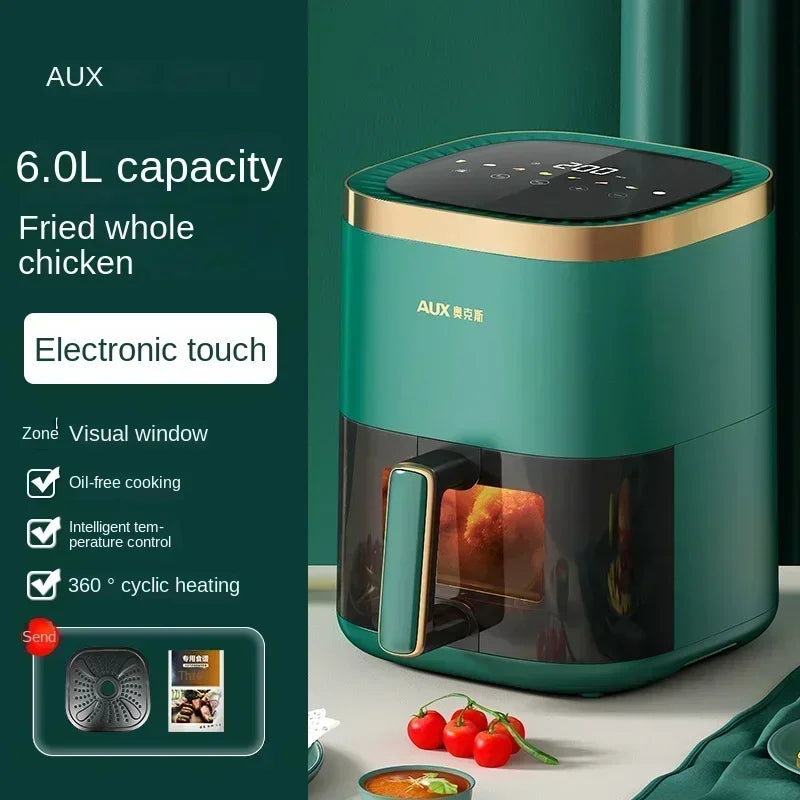 220V AUX Air Fryer and Oven Combo: Multifunctional, Fully Automatic, No Oil Technology, Easy-to-clean FC