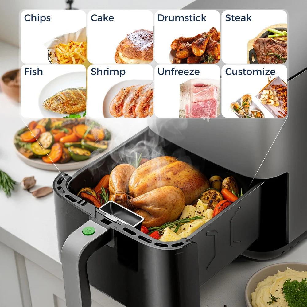 5L Air Fryer, Electric Hot fryer Oven Oilless Cooker with Touch Control & Nonstick Basket & Visible Window, Family Size