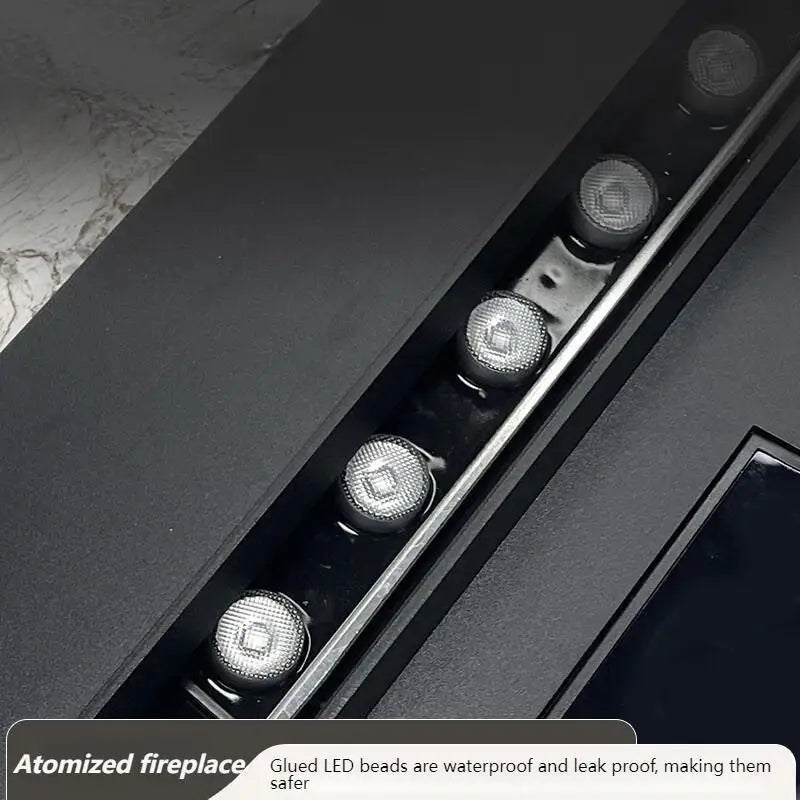 2025 Smart "Ambient Fireplace" with White Noise & Humidifier | 6D Holographic Flame & 10 Crackling Sound Effects | WiFi/Bluet