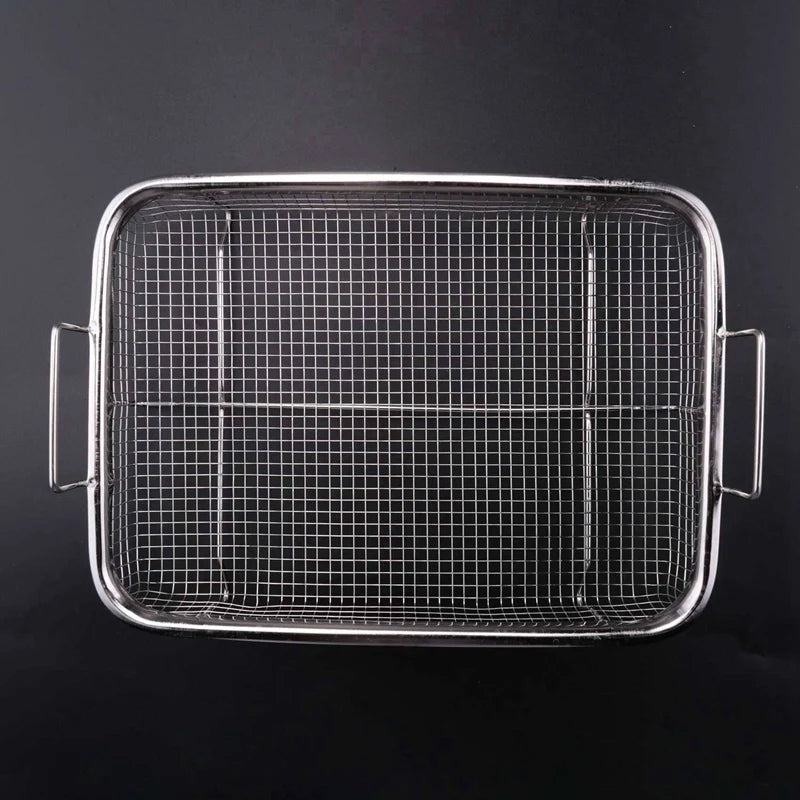 B82B-Air Fryer Basket For Oven,Stainless Steel Crisper Tray And Pan, Deluxe Air Fry In Your Oven, 4-Piece Set, For The Grill