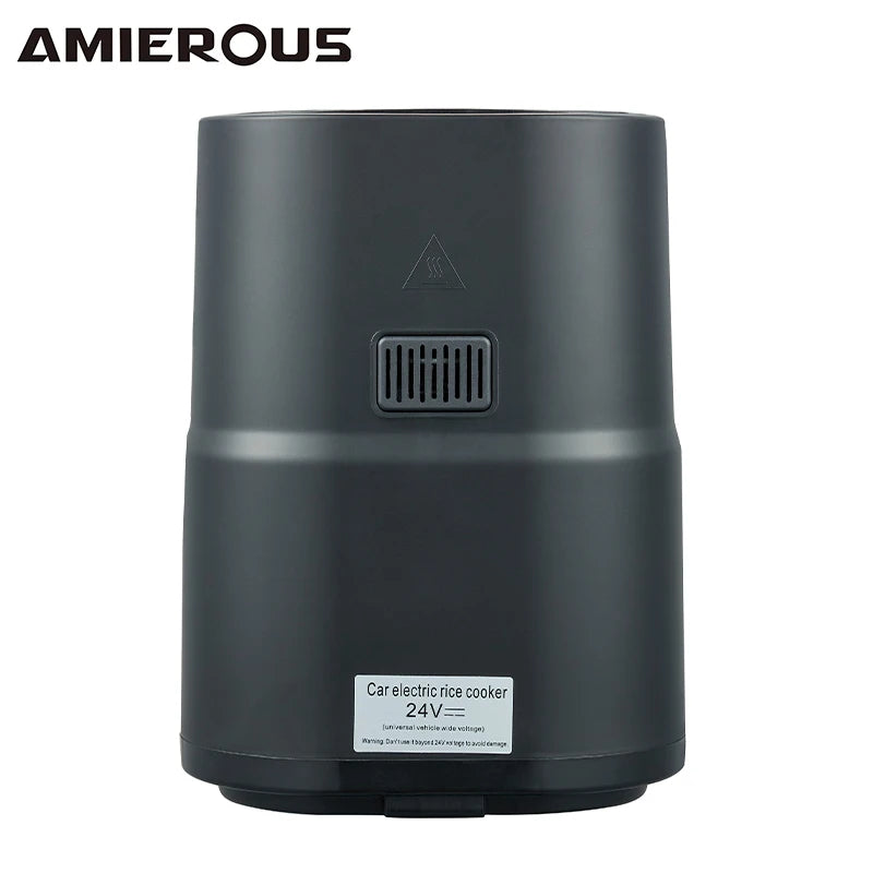 AMIEROUS Portable Air Fryer 24V DC 3.0L One-click Easy Operation Multicooker for Car Truck Travel RV Camping Black Quick & Easy