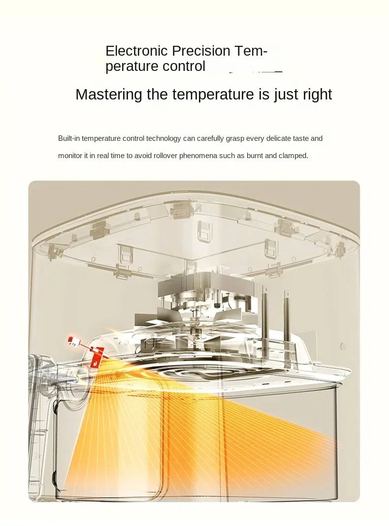 Air fryer multifunctional household high-capacity electric oven, fully automatic intelligent french fry machine