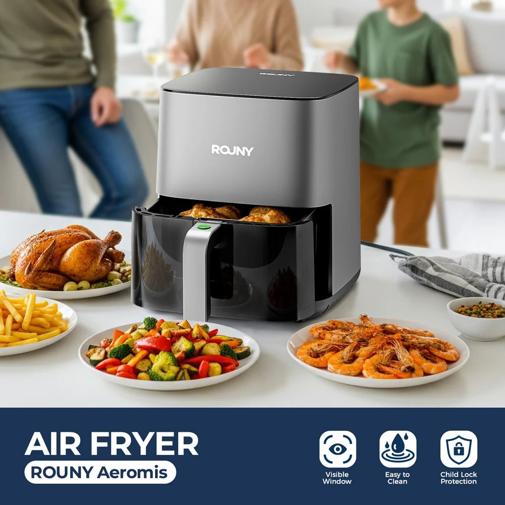 5L Air Fryer, Electric Hot fryer Oven Oilless Cooker with Touch Control & Nonstick Basket & Visible Window, Family Size