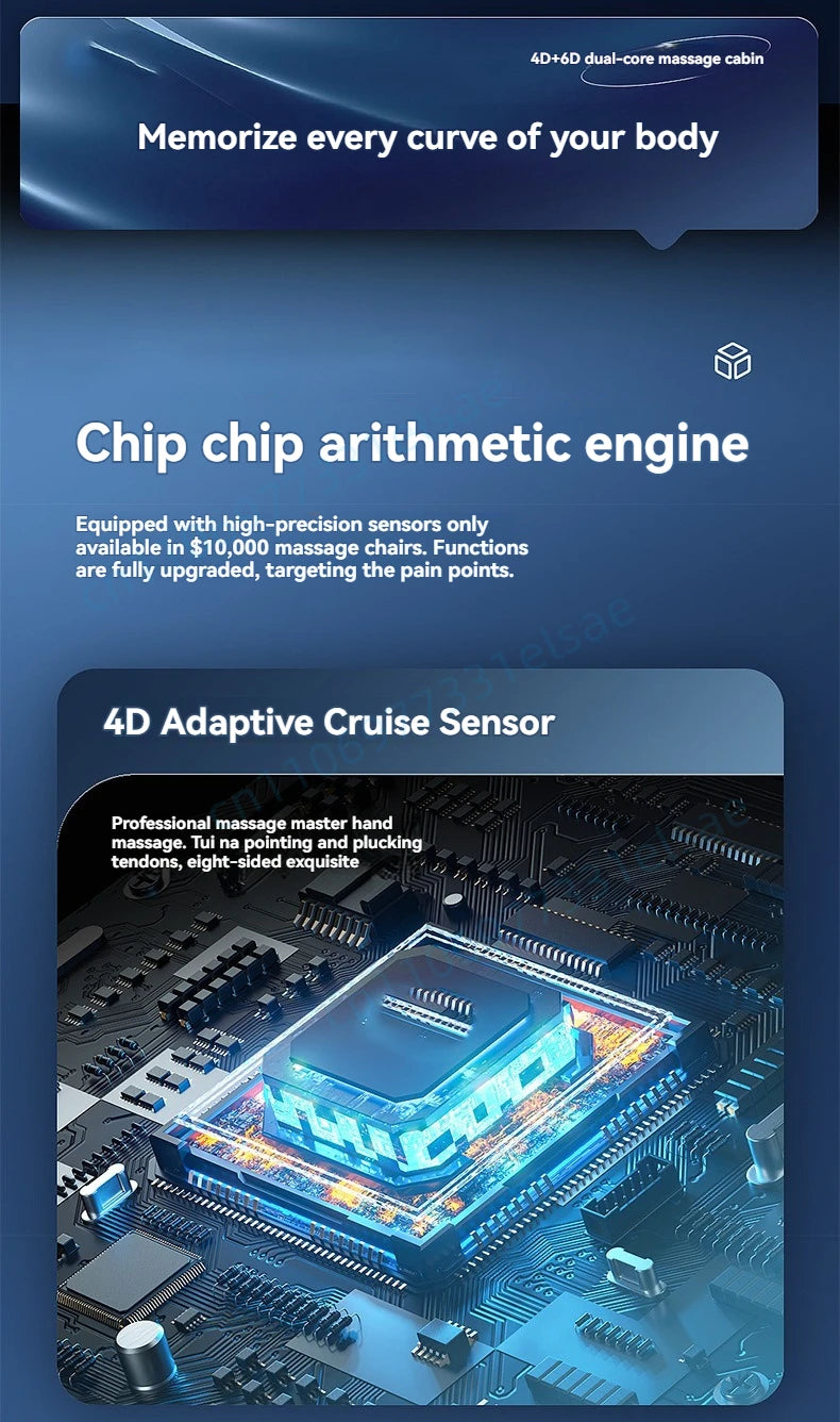 4D+6D Jade Massage Chair Full Body Daul Core Zero Gravity Stretch Shiatsu Massage Chairs with Heated Foot Rollers Body Scan