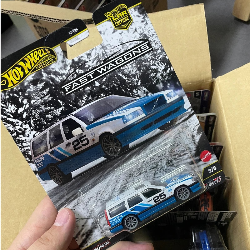 Hot Wheels Premium 2025 Car Culture Fast Wagons Hotwheels 1/64 Car Model Audi Rs Chevelle Volvo Mercedes-Benz Subaru Kids Toys