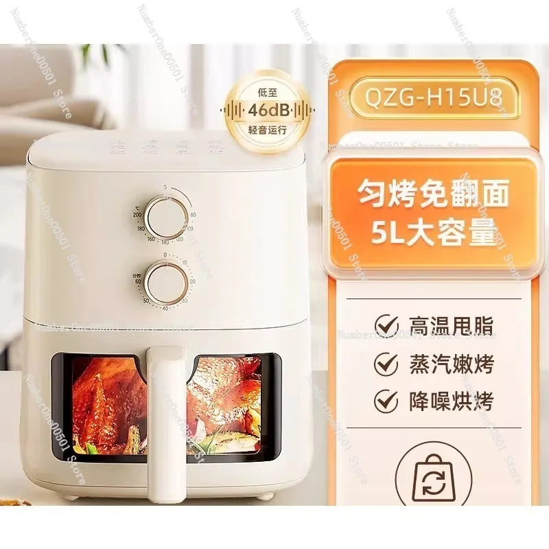 Air fryer household visual no-turn small electric fryer electric oven integrated 220V 1500W
